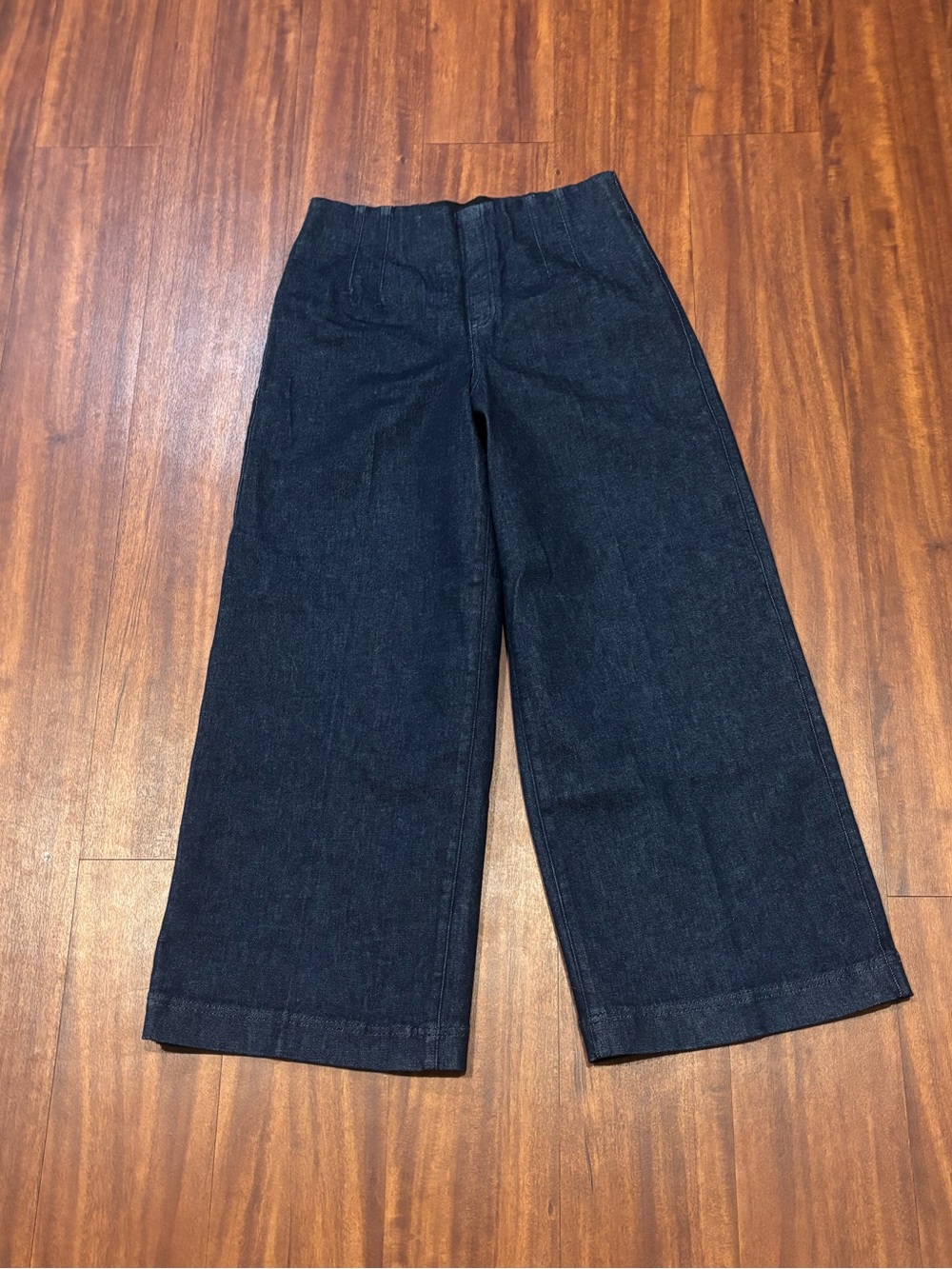 SPANX Zero Waistband Wide Leg Cropped Jeans